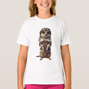 Adventurous Meerkat Pilot Kids T-Shirt