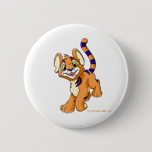 Adventurous orange Kougra 6 Cm Round Badge