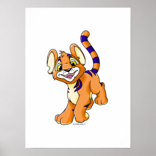 Adventurous orange Kougra Poster