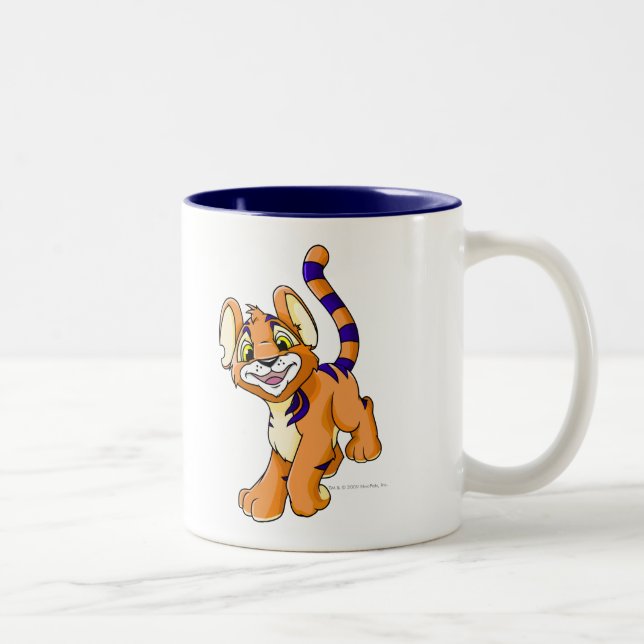 Adventurous orange Kougra Two-Tone Coffee Mug (Right)