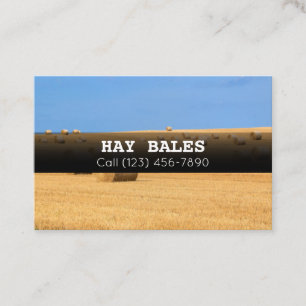 Advertise Hay Bales For Sale Company Business Card