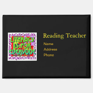 Advertise Reading Teacher Literacy Is For Everyone Magnet