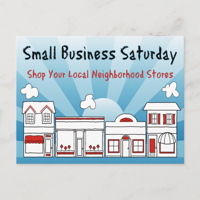 Advertise Sales! Small Business Saturday  Postcard (Front)