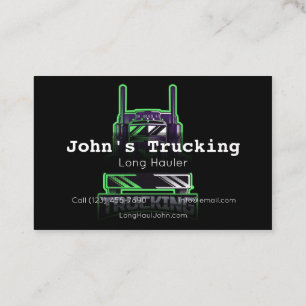 Advertise Trucking Company Services Hauling Busine Business Card