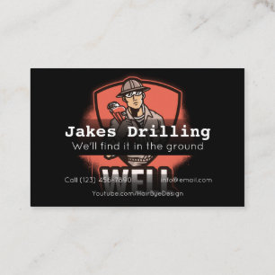 Advertise Well Drilling Company Business Card