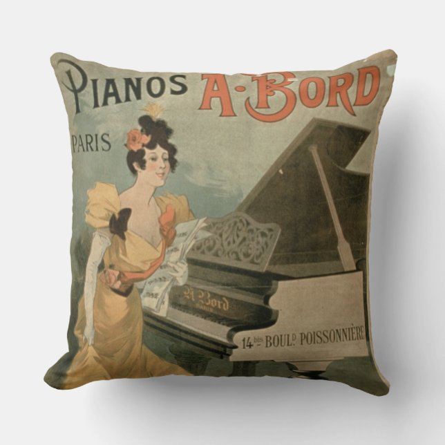 Advertisement for 'A. Bord Pianos, Paris' (colour Cushion (Front)
