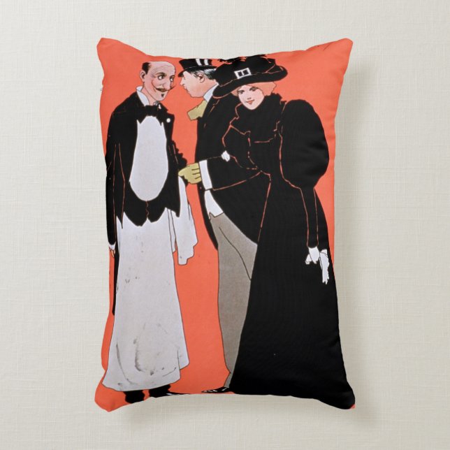 Advertisement for 'A Night Out', at the Vaudeville Decorative Cushion (Front(Vertical))