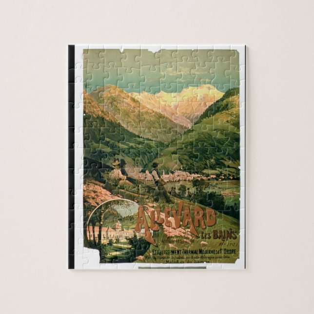 Advertisement for 'Allevard Les Bains', Isere (col Jigsaw Puzzle (Vertical)