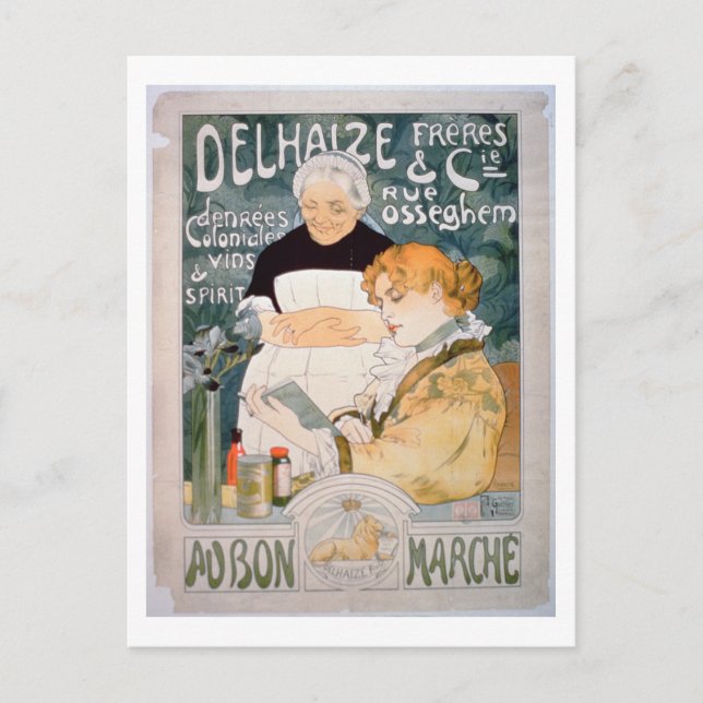 Advertisement for Delhaize, Brothers and Co. at th Postcard (Front)