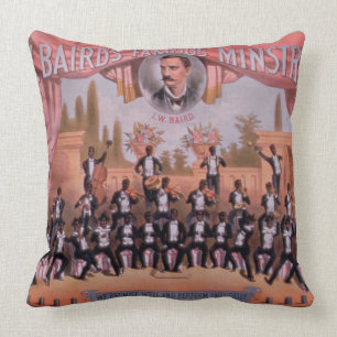 Advertisement for 'I.W. Bairn's Famous Minstrels' Cushion