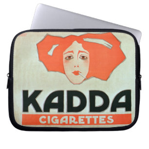 Advertisement for 'Kadda Cigarettes' (colour litho Laptop Sleeve