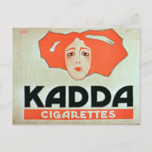 Advertisement for 'Kadda Cigarettes' (colour litho Postcard (Front)
