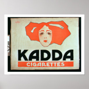 Advertisement for 'Kadda Cigarettes' (colour litho Poster