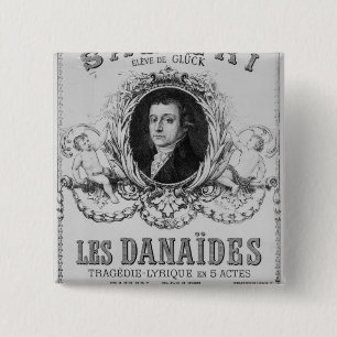 Advertisement for 'Les Danaides' 15 Cm Square Badge