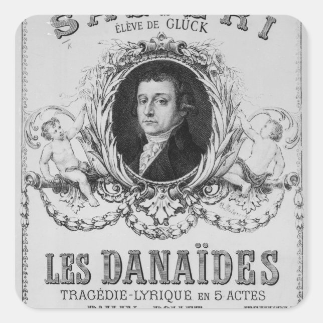 Advertisement for 'Les Danaides' Square Sticker (Front)