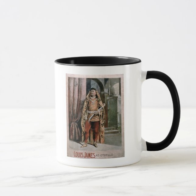 Advertisement for 'Louis James As Othello' (colour Mug (Right)