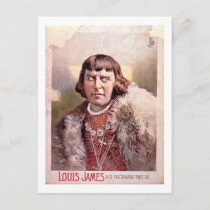 Advertisement for 'Louis James as Richard III' (co Postcard