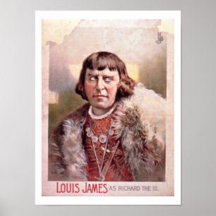 Advertisement for 'Louis James as Richard III' (co Poster