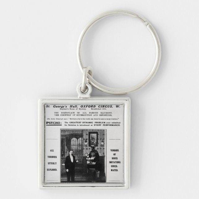 Advertisement for Maskelyne & Devant's Mysteries Key Ring (Front)