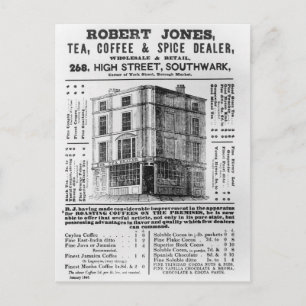 Advertisement for Robert Jones, Tea Postcard