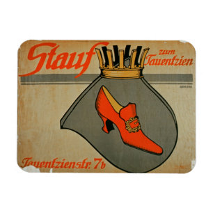 Advertisement for 'Stauf Shoes' (colour litho) Magnet