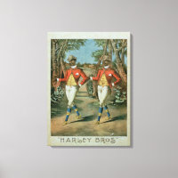 Advertisement for the 'Harley Brothers' (colour li
