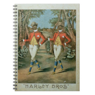 Advertisement for the 'Harley Brothers' (colour li Spiral Notebook