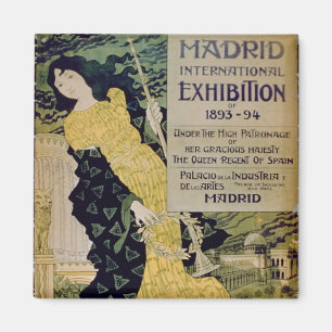 Advertisement for the 'Madrid International Exhibi Magnet