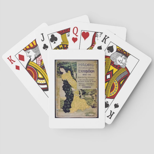 Advertisement for the 'Madrid International Exhibi Playing Cards (Back)