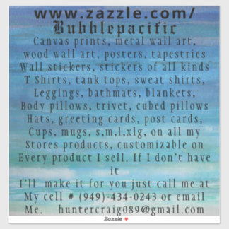 Advertisement sticker