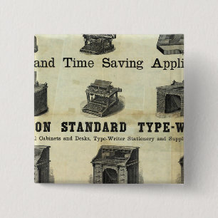 Advertisement with Guide Map 15 Cm Square Badge