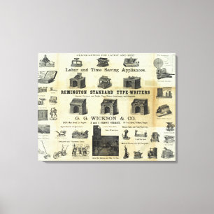 Advertisement with Guide Map Canvas Print