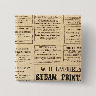 Advertisements for oil 15 cm square badge
