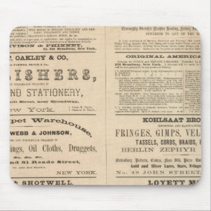 Advertisements for twelve companies, mouse pad