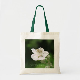Advertising bag, Wild white raspberry flower. Tote Bag