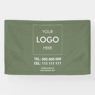Advertising Business Logo Sage Green Banner