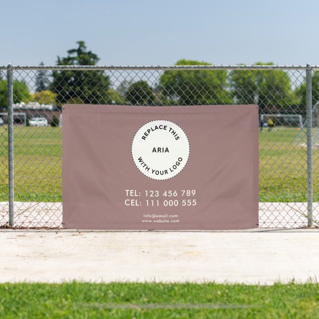  Advertising Business Logo Simple Brown Banner (Insitu)