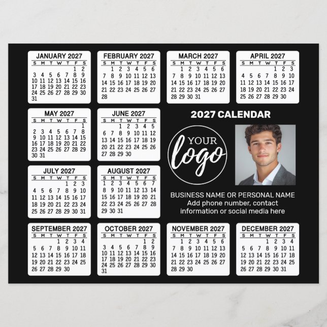 Advertising Calendar on Paper Sheet (Front)