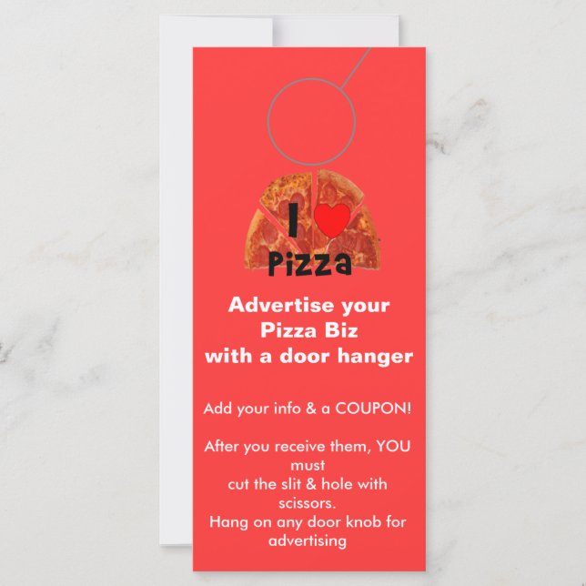 Advertising DOOR HANGER promotion tags (Front)