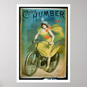 Advertising for 'Humber Cycles' (colour litho) Poster