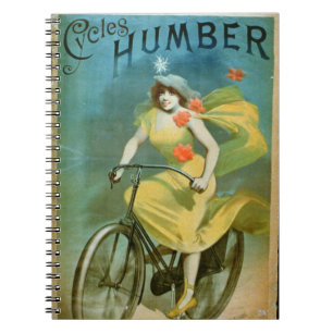 Advertising for 'Humber Cycles' (colour litho) Spiral Notebook