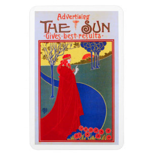 Advertising in the Sun, 1896 Vintage Poster Magnet