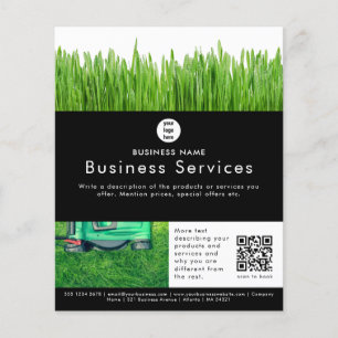 Advertising Leaflet Lawn Mowing Cutting Services Flyer