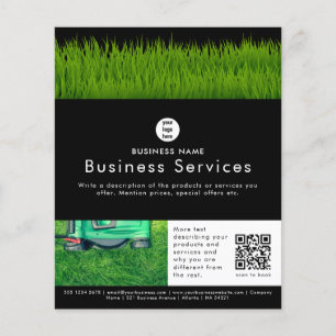 Advertising Leaflet Lawn Mowing Cutting Services Flyer