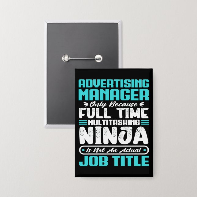 Advertising Manager Job Title Profession Skills (Front/Back)