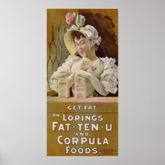 Advertising Poster for Get Fat Food Tablets