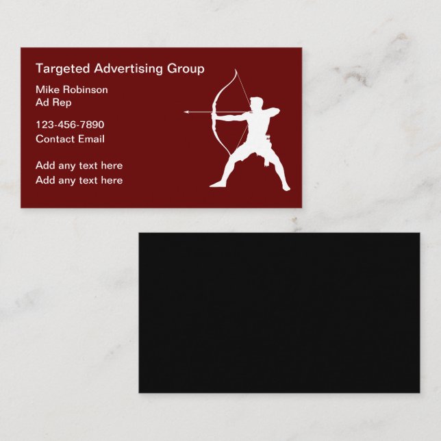 Advertising Professional Business Cards (Front/Back)