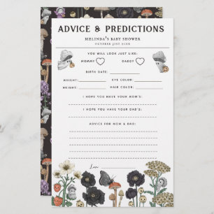 Advice and Predictions Halloween Baby Shower Game