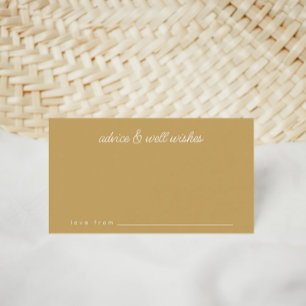 Advice and Well Wishes Burnt Yellow Card