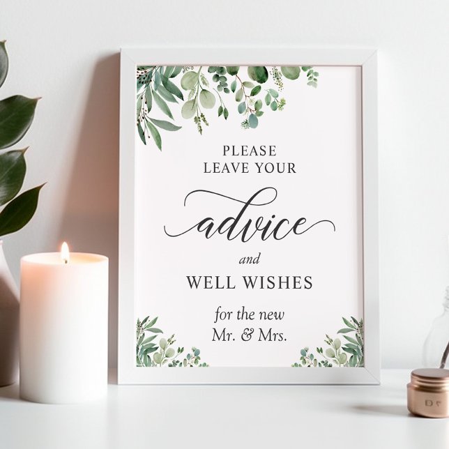Advice and Well Wishes Sign Eucalyptus Leaves (Creator Uploaded)